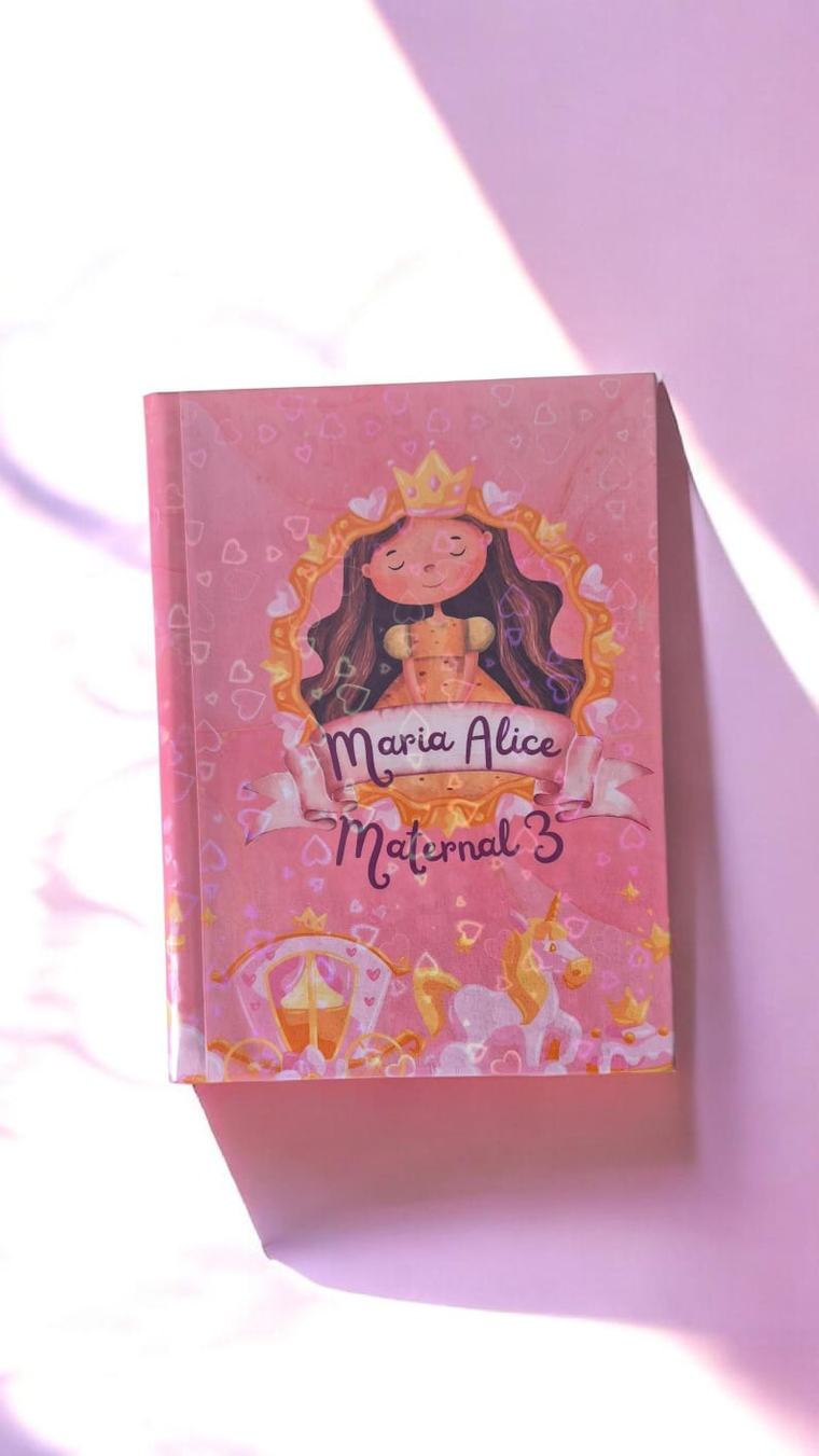 Agenda escolar Maria Alice, trabalho da Scripta